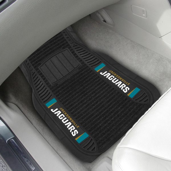 Jacksonville Jaguars 2 pc Deluxe Car Mat Set 21 x27  Discount