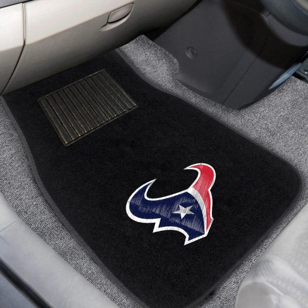 Houston Texans 2 pc Embroidered Car Mat Set 17 x25.5  Online
