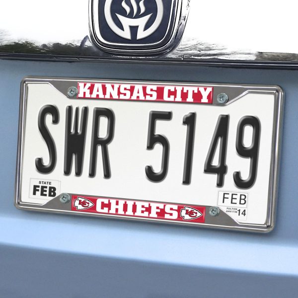 Kansas City Chiefs License Plate Frame 6.25 x12.25  For Discount