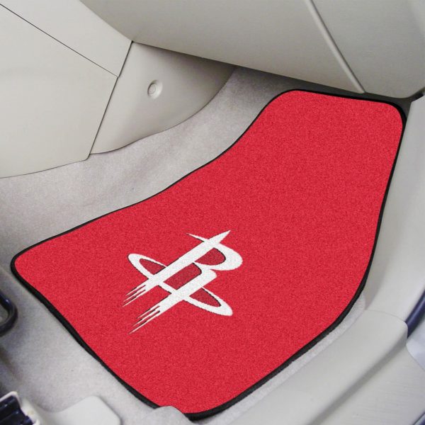Houston Rockets 2 pc Carpet Car Mat Set 17 x27  For Cheap