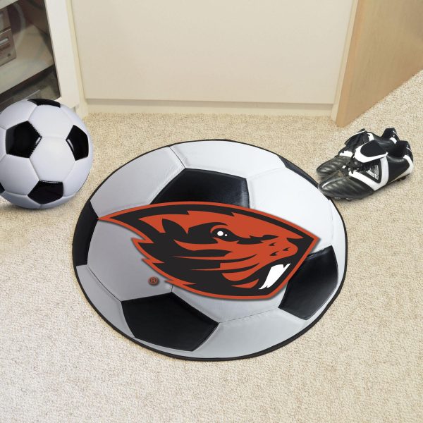 Oregon State Beavers Soccer Ball Mat 27  diameter Online now
