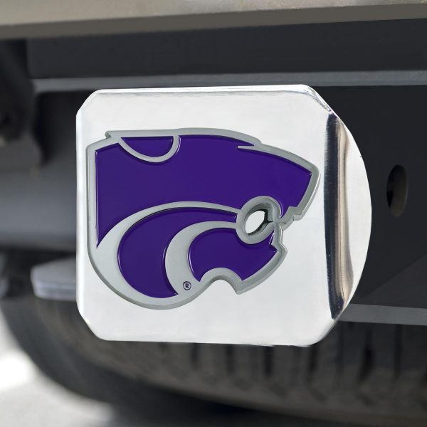 Kansas State Wildcats Color Hitch Cover Chrome 3.4 x4  For Cheap