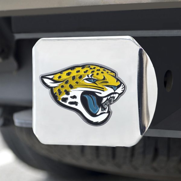 Jacksonville Jaguars Color Hitch Cover Chrome3.4 x4  Hot on Sale