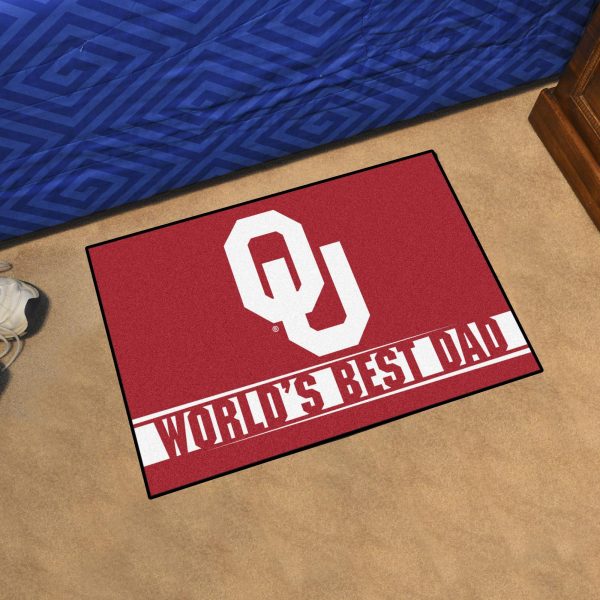 Oklahoma Sooners Starter Mat World s Best Dad 19 x30  Online now