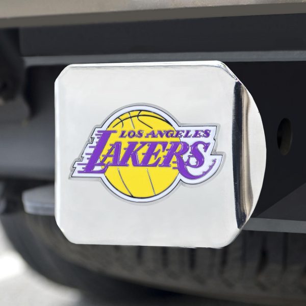 Los Angeles Lakers Color Hitch Cover Chrome 3.4 x4  For Cheap