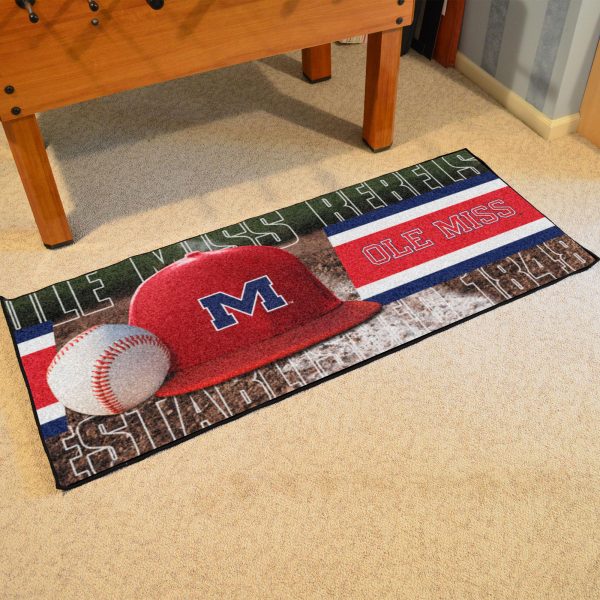 Mississippi Rebels Baseball Runner 30 x72  Sale