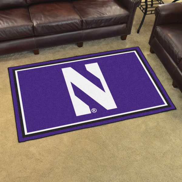 Northwestern Wildcats 4x6 Rug 44 x71  on Sale