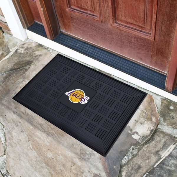 Los Angeles Lakers Medallion Door Mat 19.5 x31.25  Supply