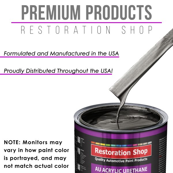 Meteor Gray Metallic Acrylic Urethane Auto Paint - Complete Quart Paint Kit - Professional Single Stage Automotive Car Coating, 4:1 Mix Ratio 2.8 VOC For Sale - Image 4