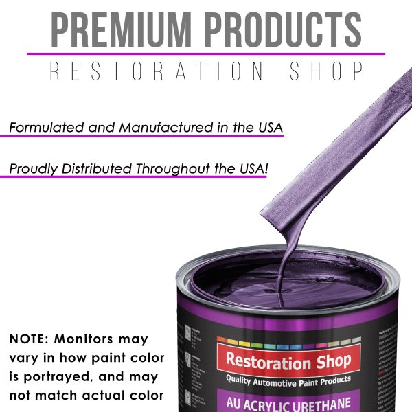 Plum Crazy Metallic Acrylic Urethane Auto Paint - Complete Quart Paint Kit - Professional Single Stage Automotive Car Coating, 4:1 Mix Ratio 2.8 VOC Online Sale - Image 4