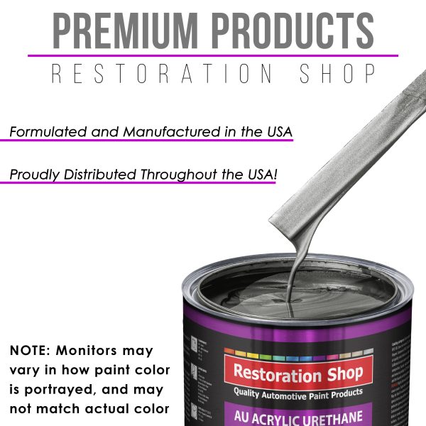 Dark Charcoal Metallic Acrylic Urethane Auto Paint - Complete Quart Paint Kit - Professional Single Stage Automotive Car Coating 4:1 Mix Ratio 2.8 VOC Hot on Sale - Image 4