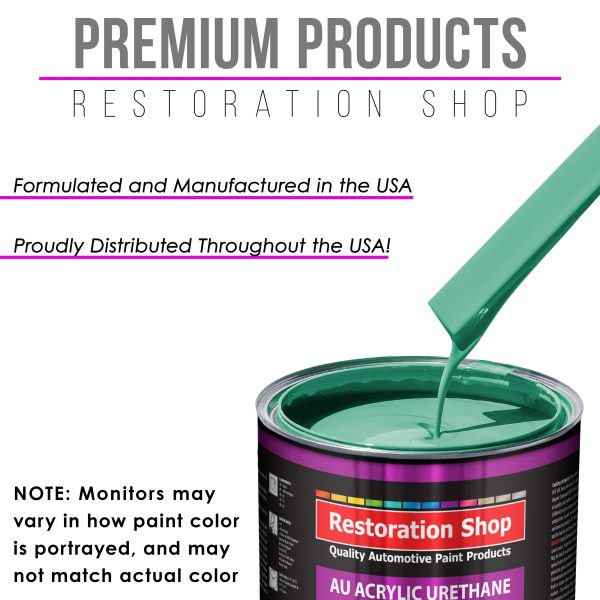 Light Aqua Acrylic Urethane Auto Paint - Complete Quart Paint Kit - Professional Single Stage Gloss Automotive Car Truck Coating 4:1 Mix Ratio 2.8 VOC Online Sale - Image 4