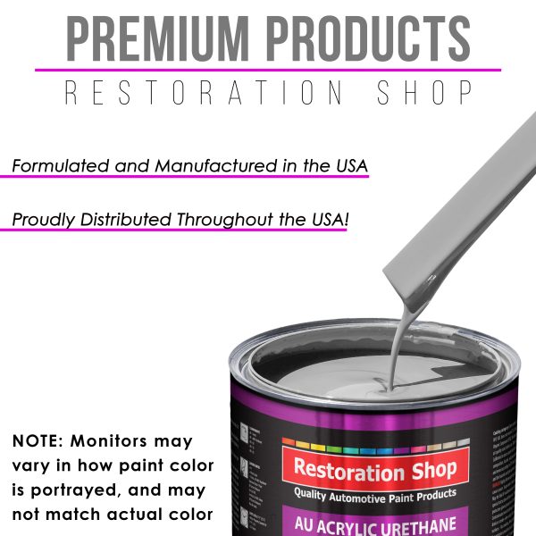 Mesa Gray Acrylic Urethane Auto Paint - Complete Quart Paint Kit - Professional Single Stage Gloss Automotive Car Truck Coating, 4:1 Mix Ratio 2.8 VOC Discount - Image 4