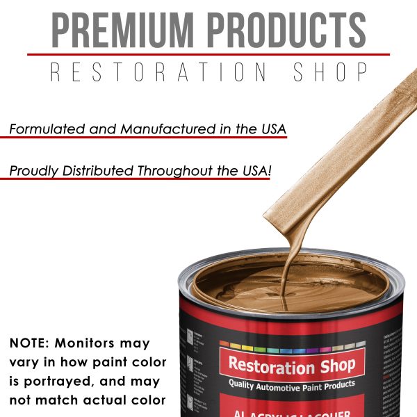 Ginger Metallic - Acrylic Lacquer Auto Paint - Complete Quart Paint Kit with Medium Thinner - Professional Automotive Car Truck Refinish Coating Supply - Image 4