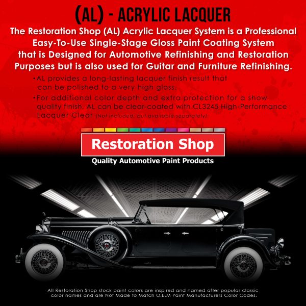 Ginger Metallic - Acrylic Lacquer Auto Paint - Complete Quart Paint Kit with Medium Thinner - Professional Automotive Car Truck Refinish Coating Supply - Image 3