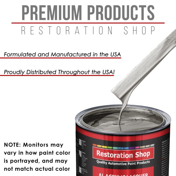 Sage Green Metallic - Acrylic Lacquer Auto Paint - Complete Quart Paint Kit with Medium Thinner - Pro Automotive Car Truck Guitar Refinish Coating Discount - Image 4