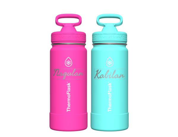 16 oz Kids Water Bottle 2 Pack w  Straw Lid - customized Hot on Sale