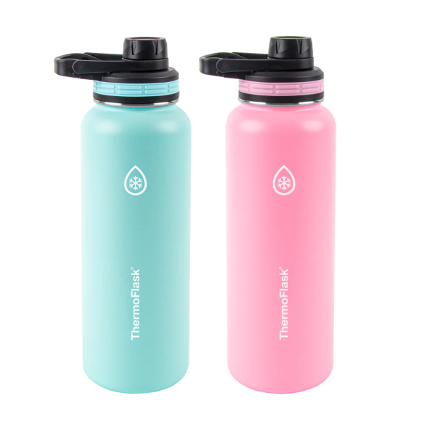 Savings Bundle 2pc 40oz Bottle w  Chug Lid - Sky + Strawberry For Cheap